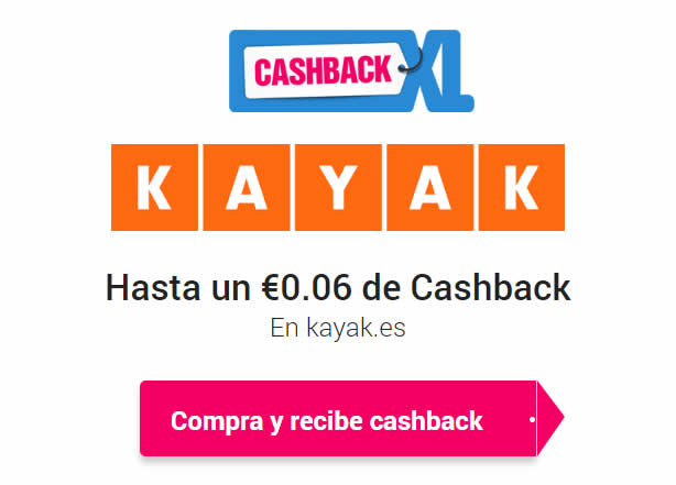 Hasta 6 céntimos en Kayak
