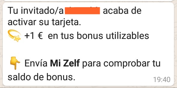Mensaje que me llega cuando un invitado ya tiene su tarjeta Invitados que tienen la tarjeta