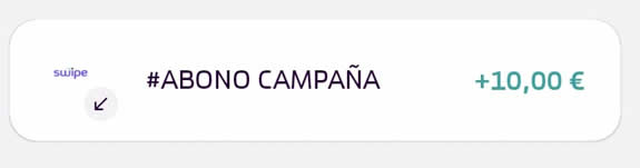 10€ recibidos en bkswipe