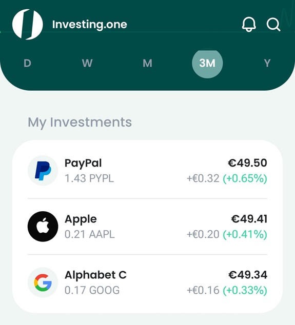 Mis acciones en Investing.one