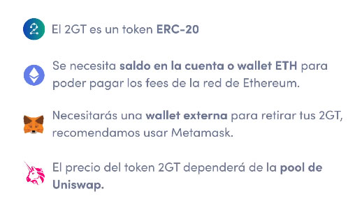 A tener en cuenta sobre el 2GT