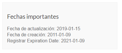 Actualizaci&oacute;n dominio