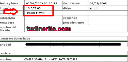 Error en un pago de Affiliatefuture affiliatefuture