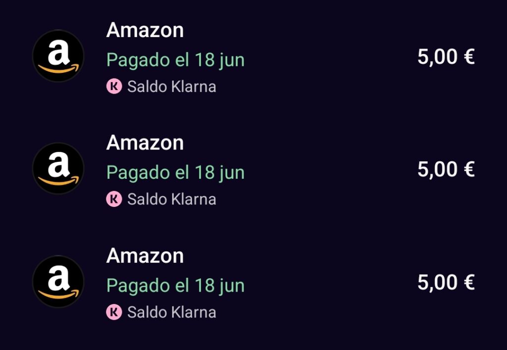 Mis tres compras en Amazon con Klarna