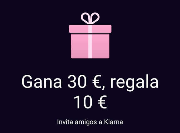 30€ por amigo invitado a Klarna