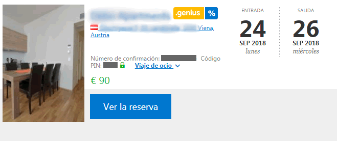 Reserva booking