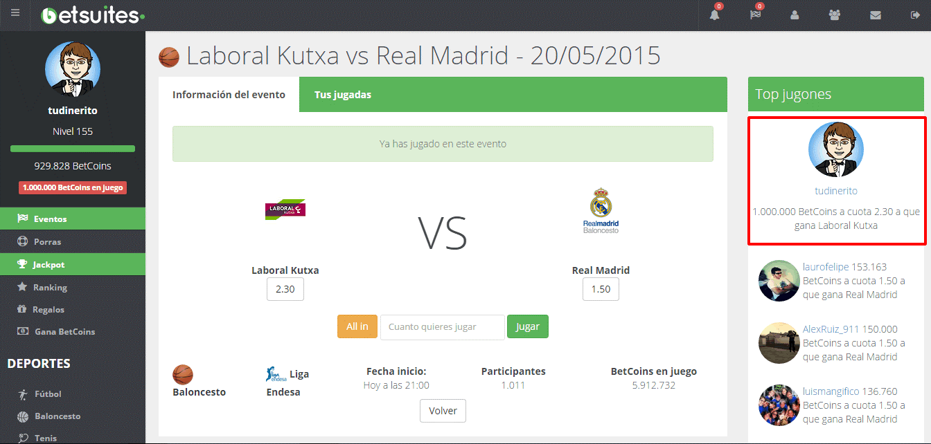 Apuesta realizada en Betsuites apuesta-betsuites