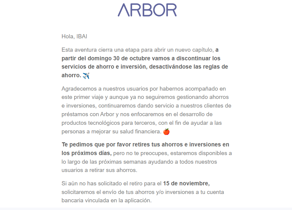 Arbor cierra