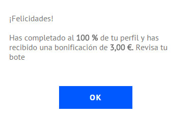 Bono de 3 euros por completar el perfil bono-3-euros