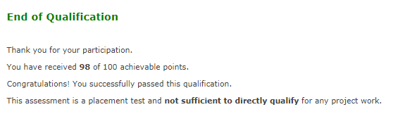 calificaci&oacute;n