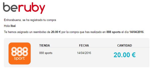 Cashback de Beruby cashback-888