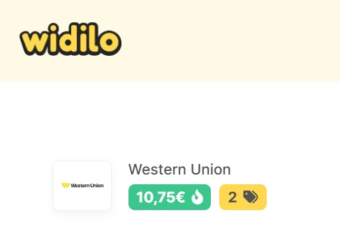 10,75€ de cashback en Western Union