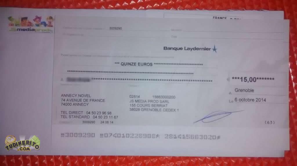 Cheque Gooprize