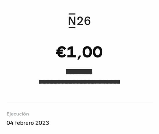 1 euro cobrado en febrero 2023