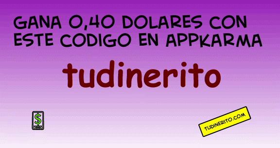 Código de invitación para AppKarma y ganar 400 puntos (0,40$) codigo-appkarma