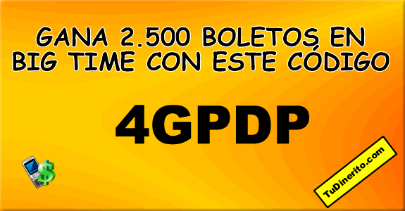 Código Big Time: 4GPDP código big time