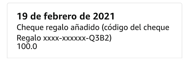 C&oacute;digo regalo
