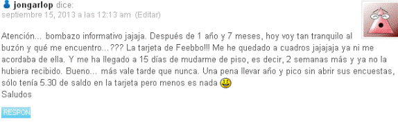Mensaje de jongarlop comentario