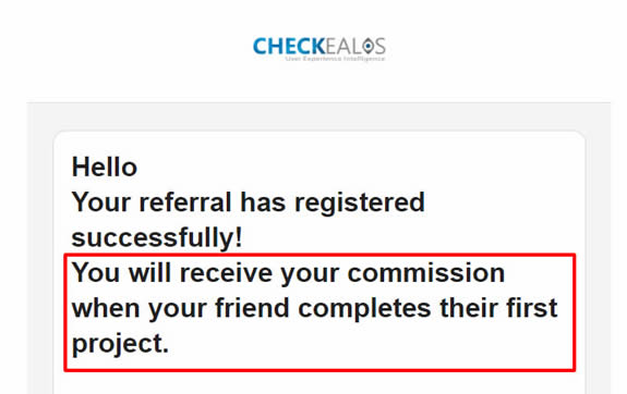 Recibirás la comisión cuando el invitado complete su primer proyecto