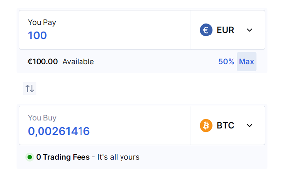 Compra de BTC en BlockTrade