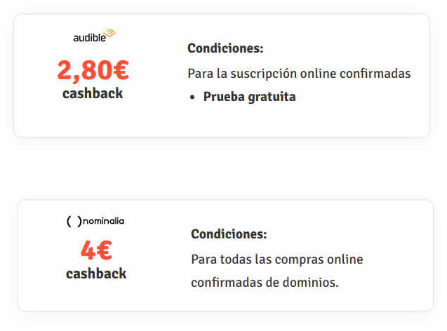 Condiciones de las dos tiendas