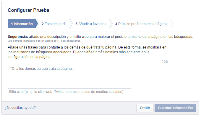 Configuramos la página configurar-pagina