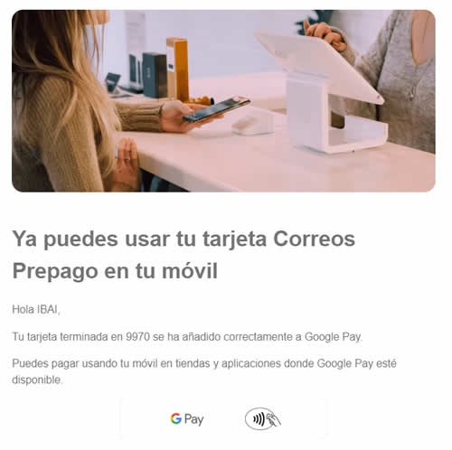 Correos Prepago en el móvil