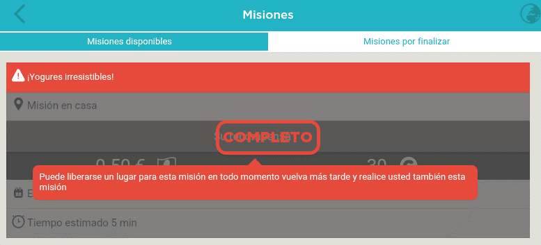 Cupo completo en una misión de ClicAndWalk cupo-completo