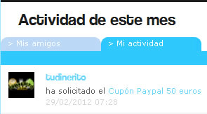Cupón solicitado Beticious
