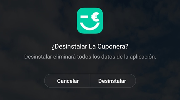 Desinstalar La Cuponera