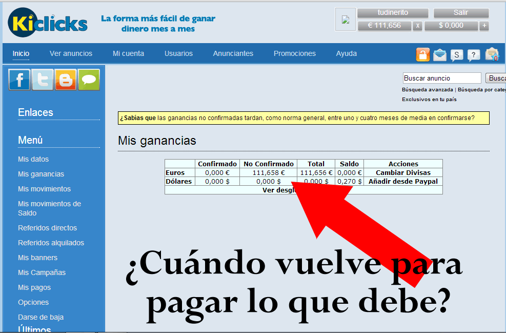 Dinero perdido en Kiclicks dinero-perdido-kiclicks