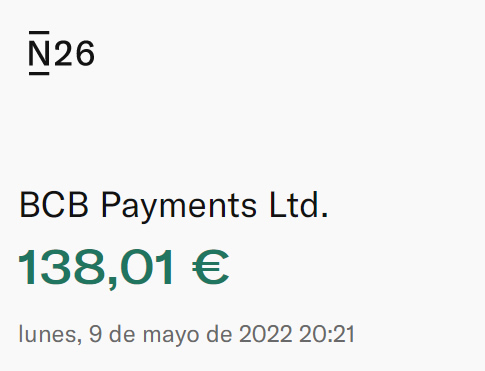 Dinero recibido