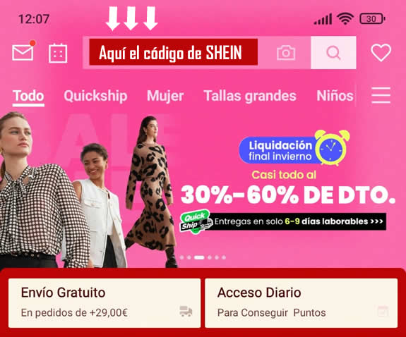 Aquí se pone el código para acceder al juego