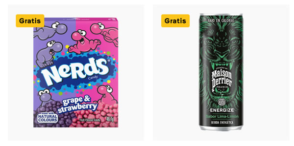 Dulces y bebida GRATIS