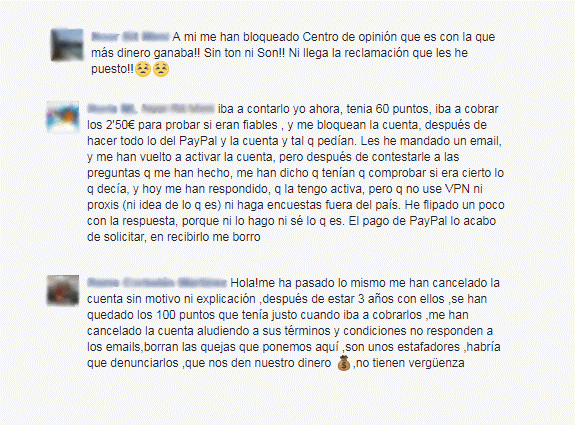 cuentas bloqueadas