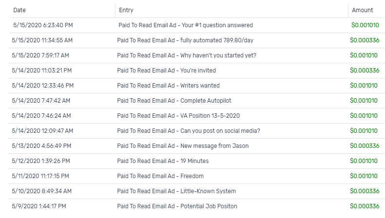 Ejemplo de algunos emails que he leído ejemplo
