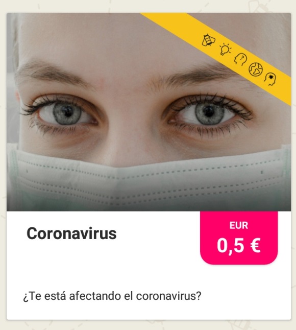 Encuesta valorada en 0,50€ sobre el Coronavirus encuesta coronavirus