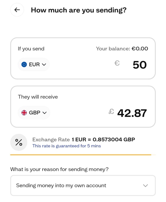 Enviar dinero a través de PESA