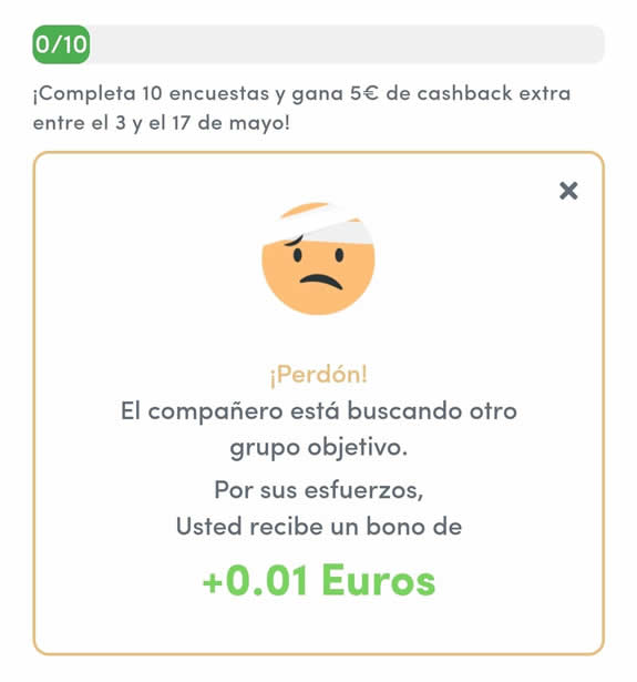 1 c&eacute;ntimo por el esfuerzo realizado
