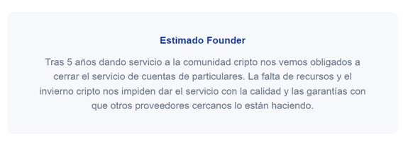 Estimado Founder...