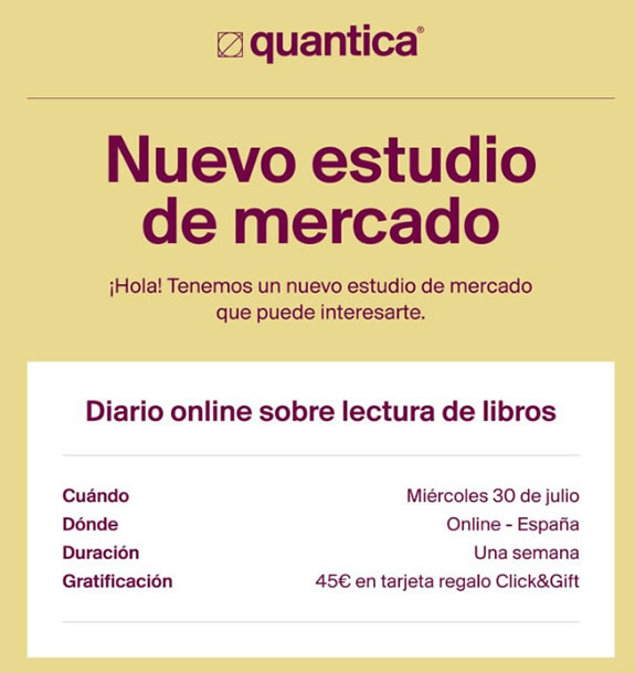 Nuevo estudio de mercado en Quantica