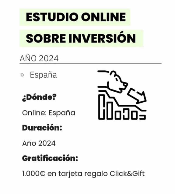 Estudio online sobre inversión remunerado en 1.000€