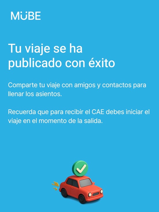 Viaje con éxito en MUBE
