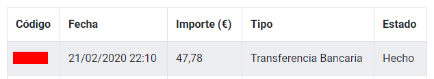 Fecha solicitud de pago fecha