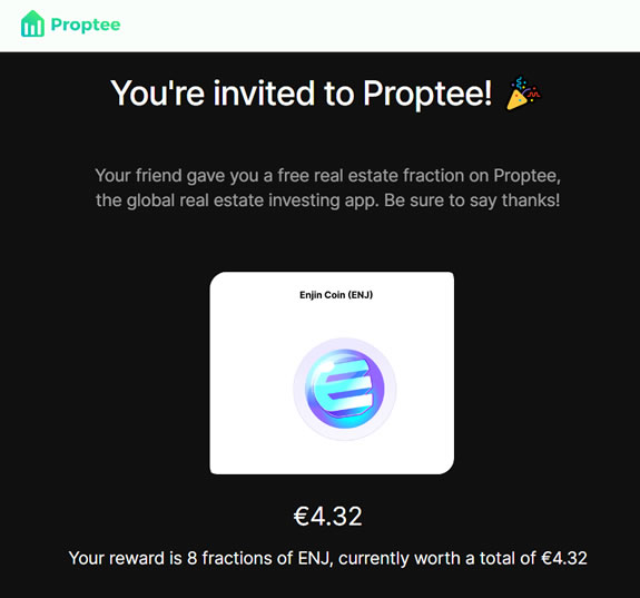 Fracción gratuita de 4€ en Proptee