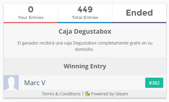 GANADOR DE LA CAJA DEGUSTABOX ganador-degustabox