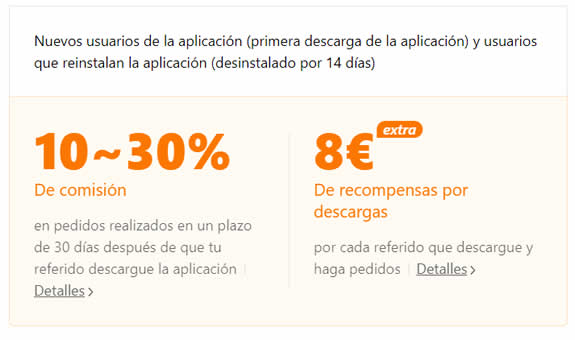 Ganancias por recomendar Temu