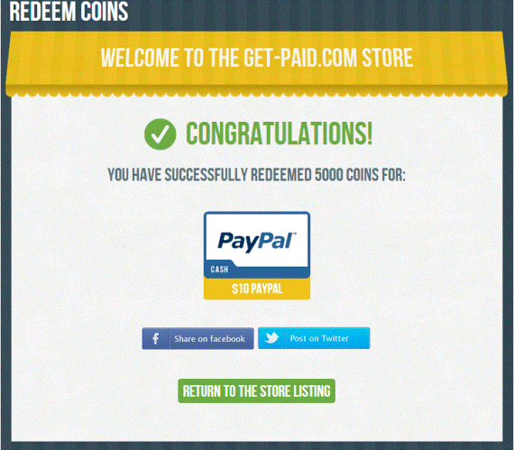Pago solicitado en Get-Paid get-paid