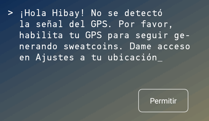 Hay que activar el GPSA sí o sí para usar la aplicación GPS activado en SweatCoin