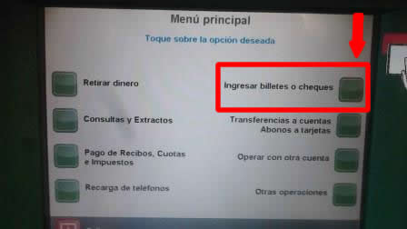 Ingresar cheque
